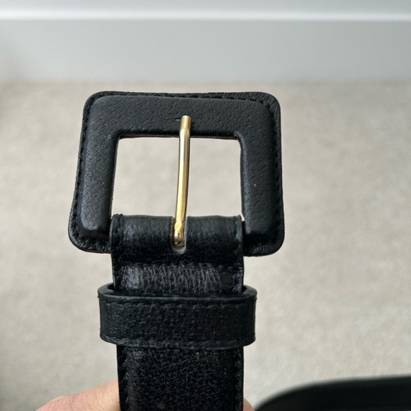 Maxmara Black Leather waist  Belt - Picture 10 of 12